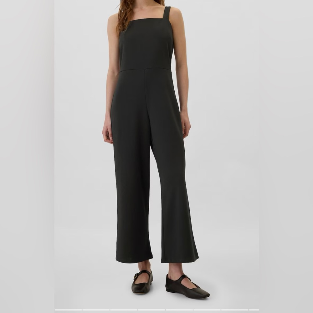 NEW Gap Ponte Square Neck Knit Jumpsuit-Size XXL-Black - Picture 2 of 13